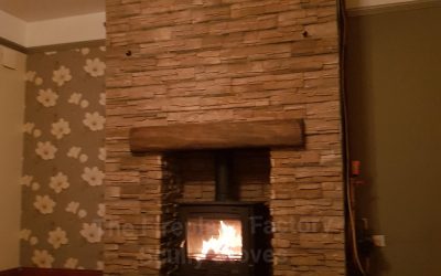 Henley Druid boiler stove with Alverno cladding
